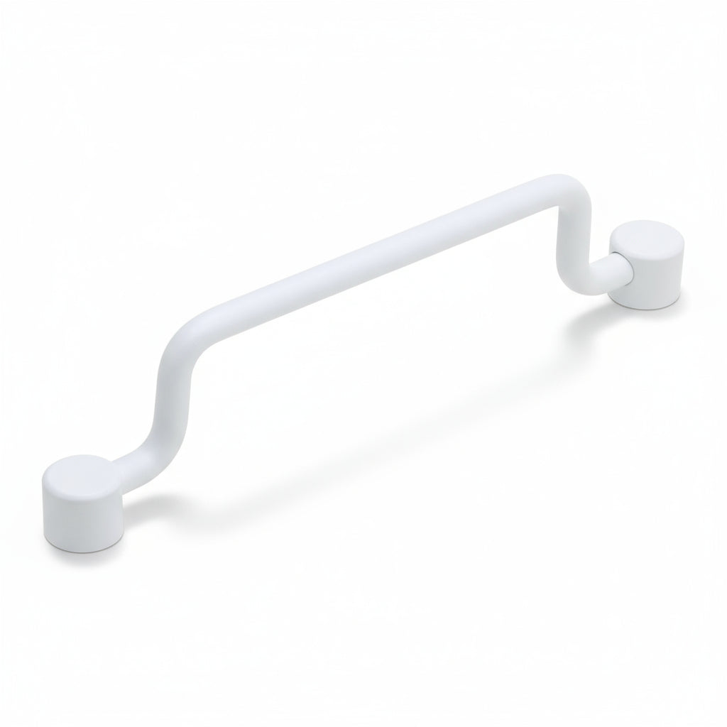 Silverline A1025 | Contemporary Bail Pull Drop Pull in Matte White