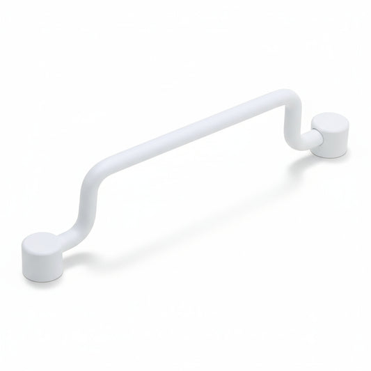 Silverline A1025 | Contemporary Bail Pull Drop Pull in Matte White