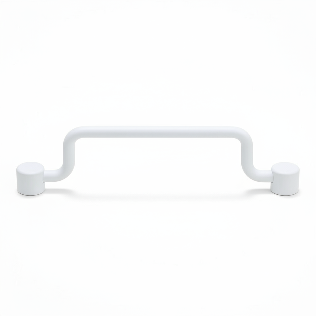 Silverline A1025 | Contemporary Bail Pull Drop Pull in Matte White