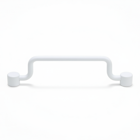 Silverline A1025 | Contemporary Bail Pull Drop Pull in Matte White