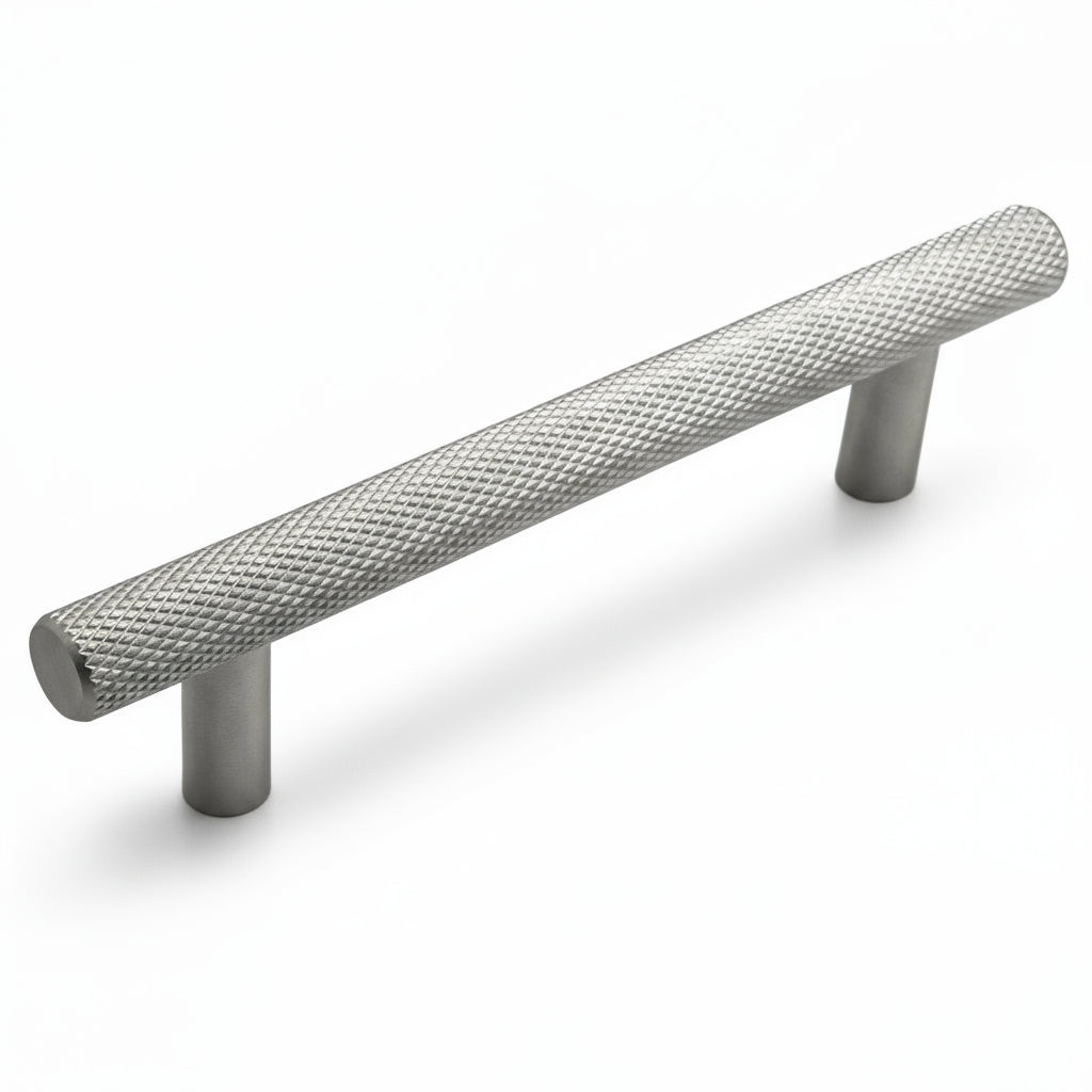 Silverline A5001 | Centers 3-3/4 in. Knurled Textured Bar Pulls in Anodized Aluminum