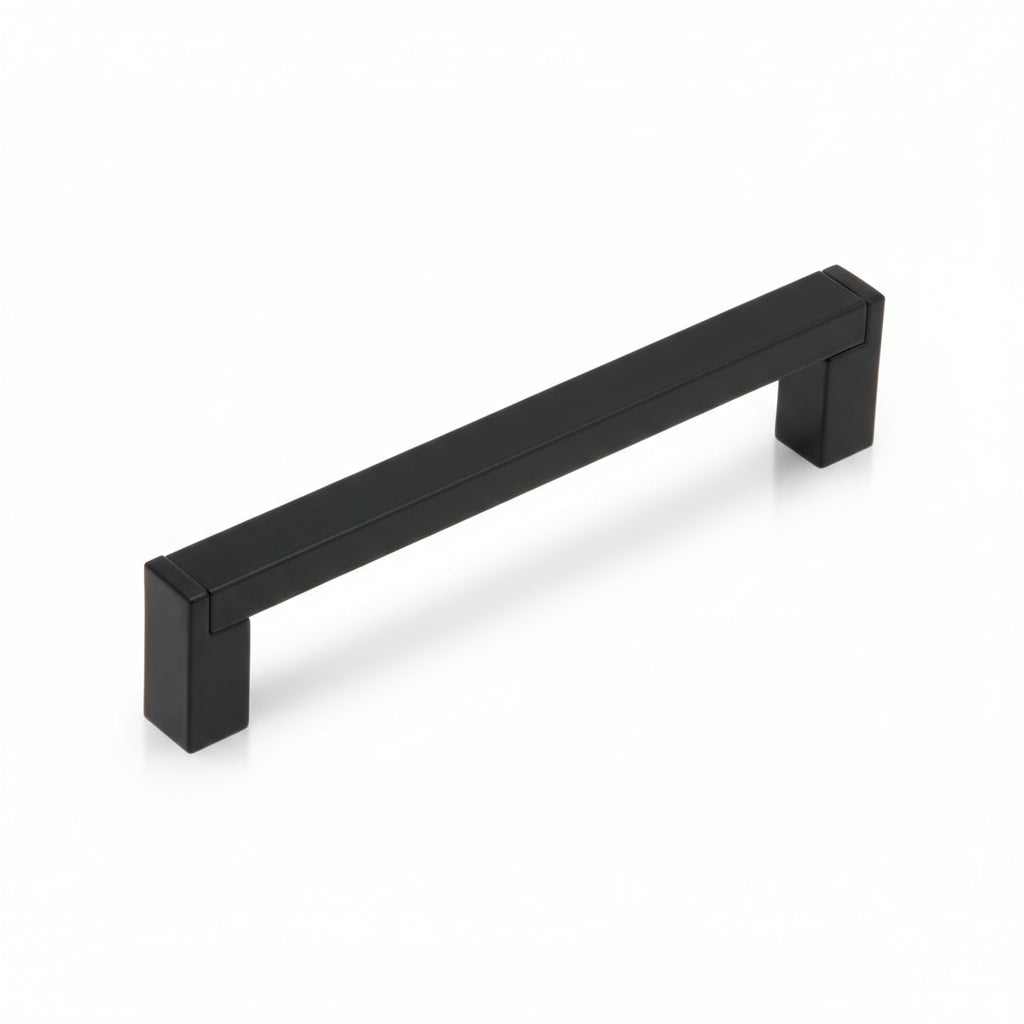 Silverline A5009 | 1/2 in. x 1/2 in. Contemporary Square Bar Pulls in Matte Black | Various Sizes
