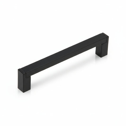 Silverline A5009 | 1/2 in. x 1/2 in. Contemporary Square Bar Pulls in Matte Black | Various Sizes