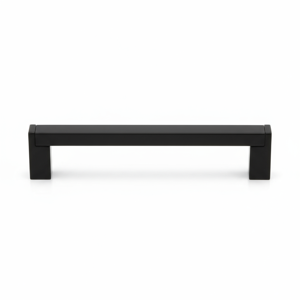 Silverline A5009 | 1/2 in. x 1/2 in. Contemporary Square Bar Pulls in Matte Black | Various Sizes