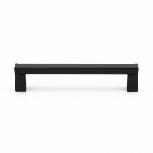 Silverline A5009 | 1/2 in. x 1/2 in. Contemporary Square Bar Pulls in Matte Black | Various Sizes
