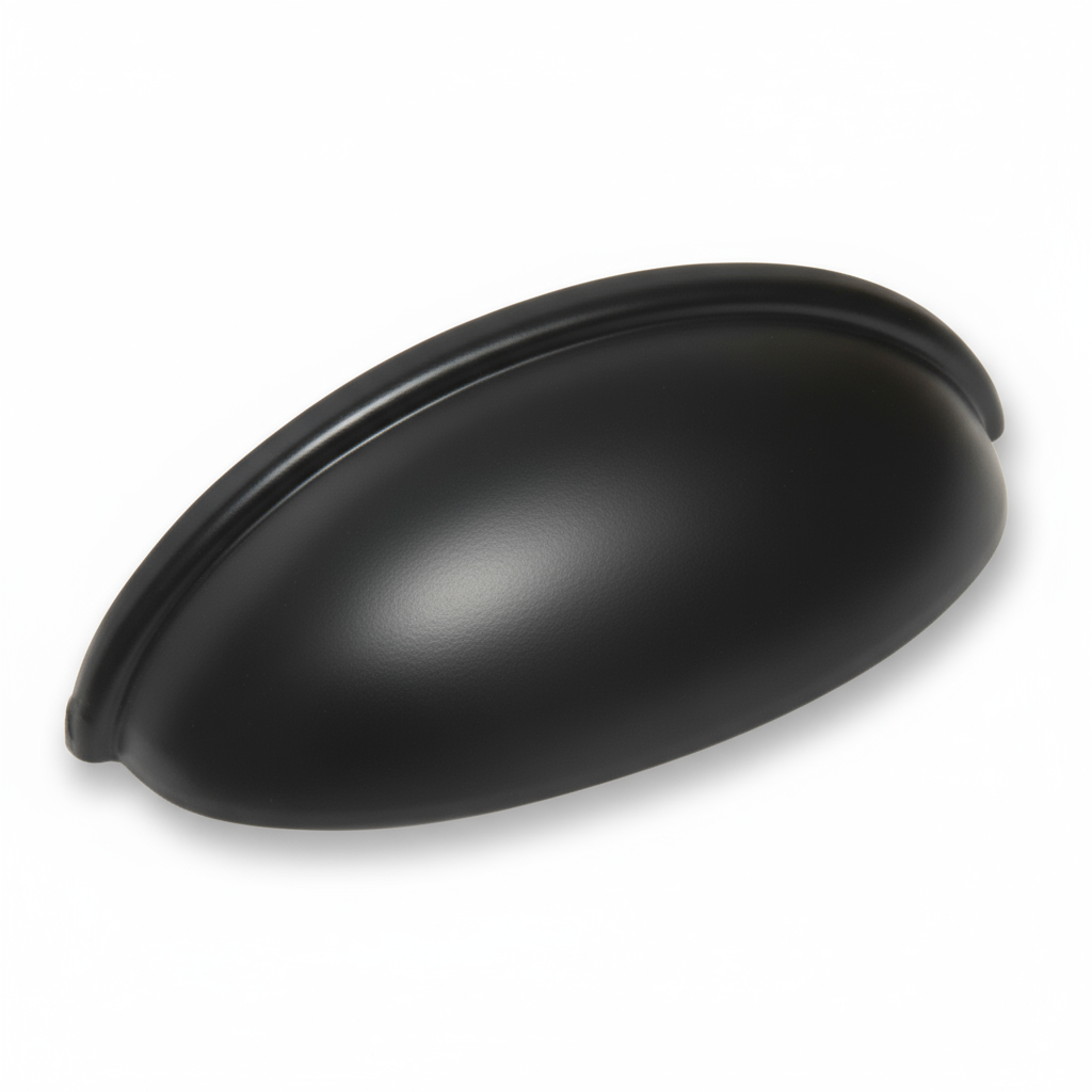 Silverline B2019 | Centers 3 in. Cup Pulls Half-Moon Shell-Shape Bin Pulls | Various Finishes
