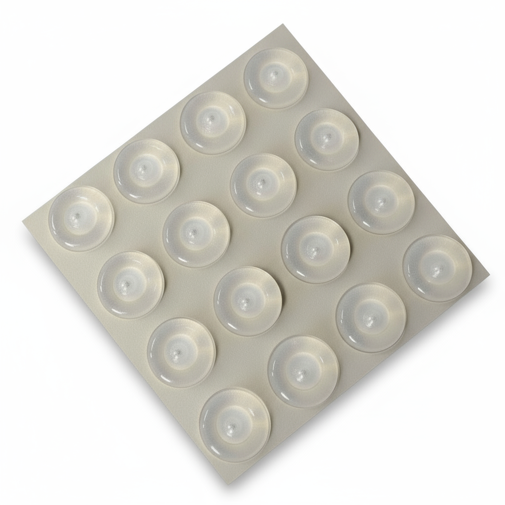 Silverline BP1355 | Diameter 1/2 in. Clear Adhesive Cabinet Door Bumpers (Bundle Options)