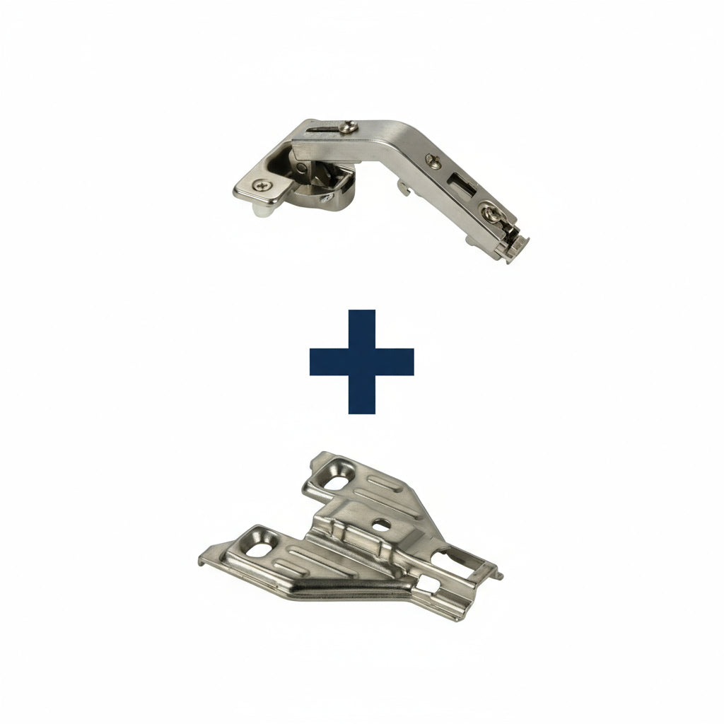 Silverline CNCH135 | 135° Opening Self-Close Clip-On Corner Concealed Hinge for Framed Cabinets (Set of 2)