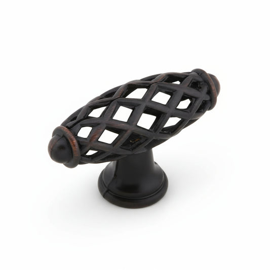 Silverline K2035 | 2-5/16 in. Long Birdcage Contemporary Cabinet Knob | Various Finishes