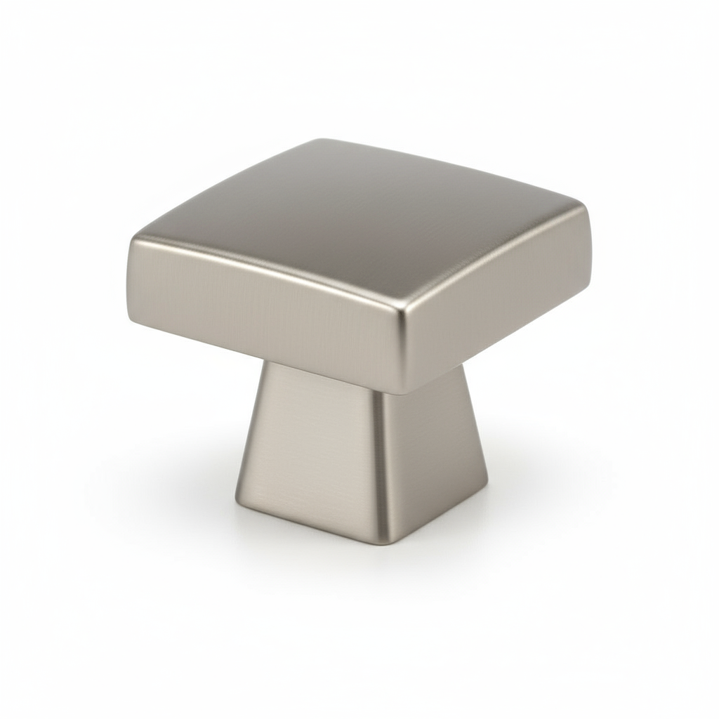 Silverline K2038 | 1-1/8 in. x 1-1/8 in. Contemporary Elegant Square Knob | Various Finishes