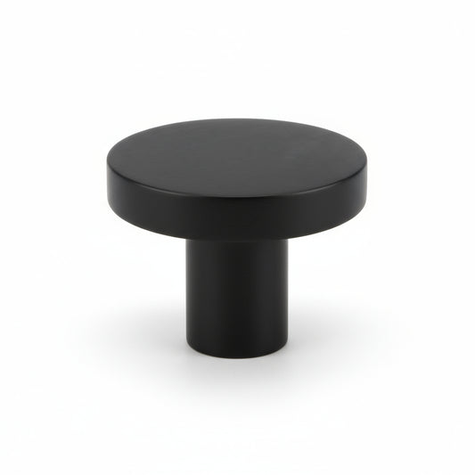 Silverline K2039 | Diameter 1-3/16 in. Contemporary Elegant Round Knob in Matte Black