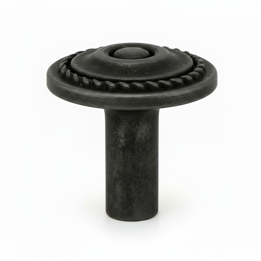 Silverline K2306 | Diameter 7/8 in. Round Antique Cabinet Knob in Pewter