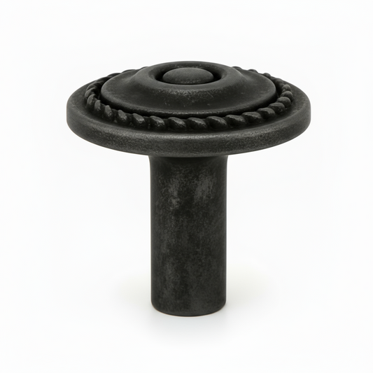 Silverline K2306 | Diameter 7/8 in. Round Antique Cabinet Knob in Pewter