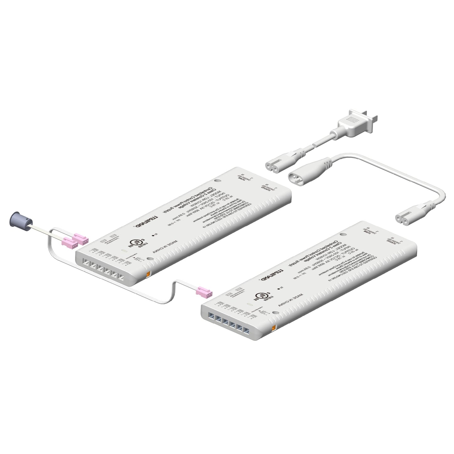 LDR Slim 24V 96W LED Power Supply | UL Certified Centralized Transformer | 6-Port Distribution | Ultra Slim or Temperature & Brightness | Satin Nickel (Copy)