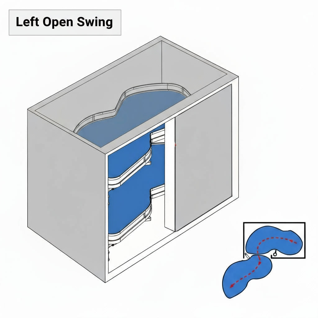 Silverline MC9668 | Swing Out Magic Corners Two-Tier Solid Bottom Blind Corner Optimizer