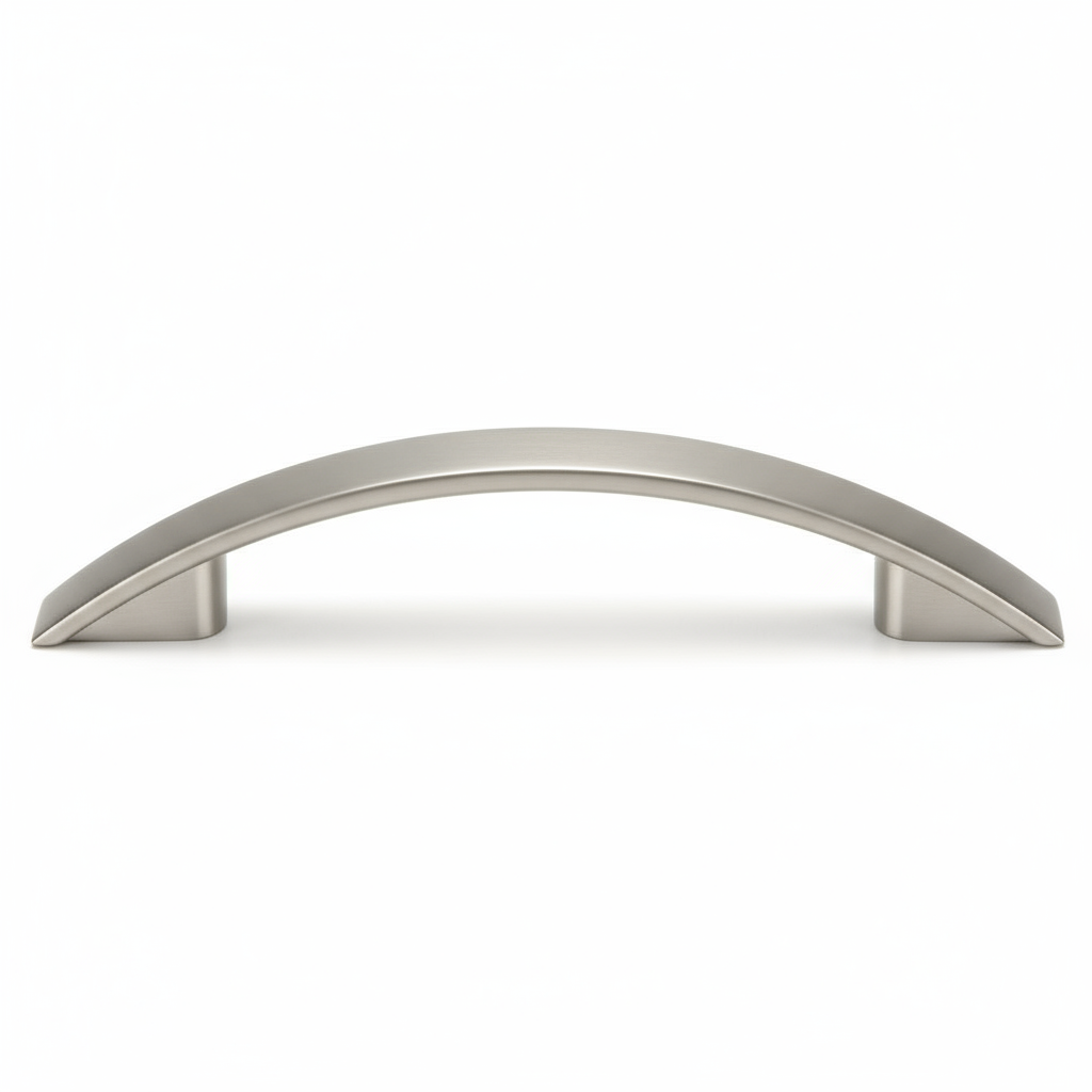 Silverline P2063 | Centers 3-3/4 in. Sleek Contemporary Arch Pull in Satin Nickel