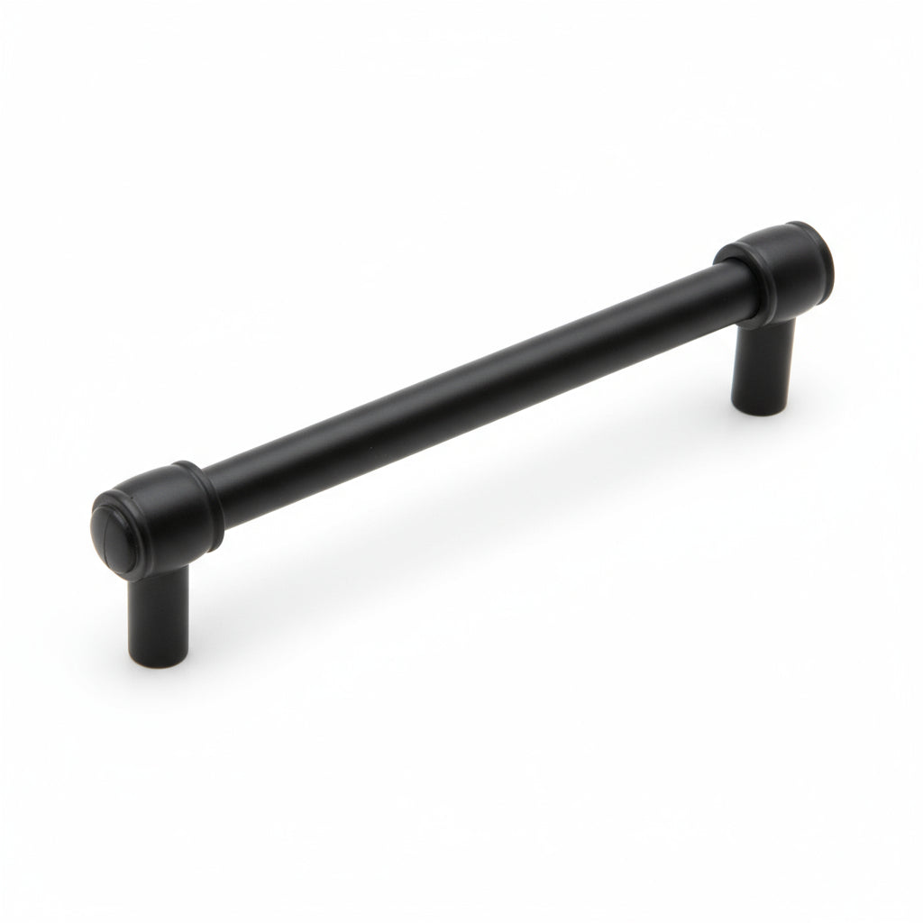 Silverline P2088 | Centers 6-5/16 in. Contemporary Solid Bar Pulls in Matte Black