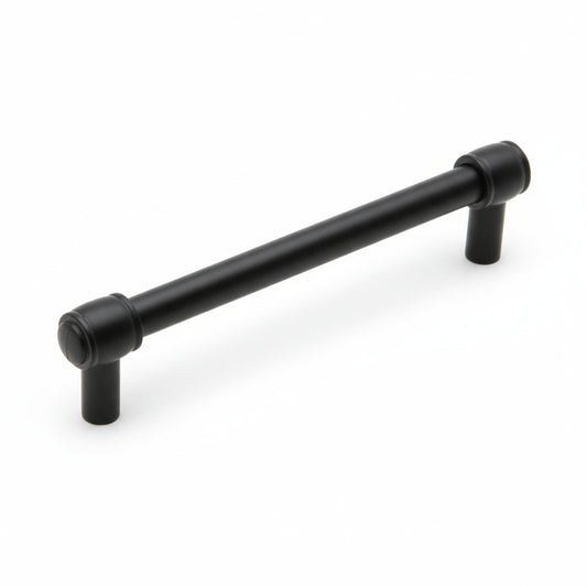Silverline P2088 | Centers 6-5/16 in. Contemporary Solid Bar Pulls in Matte Black