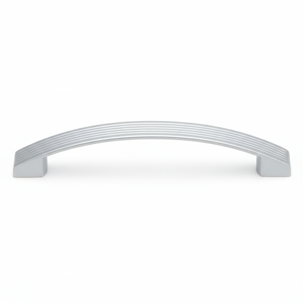 Silverline P2531 | Centers 5-1/16 in. Cabinet Arch Pulls Furniture Pulls in Matte Silver