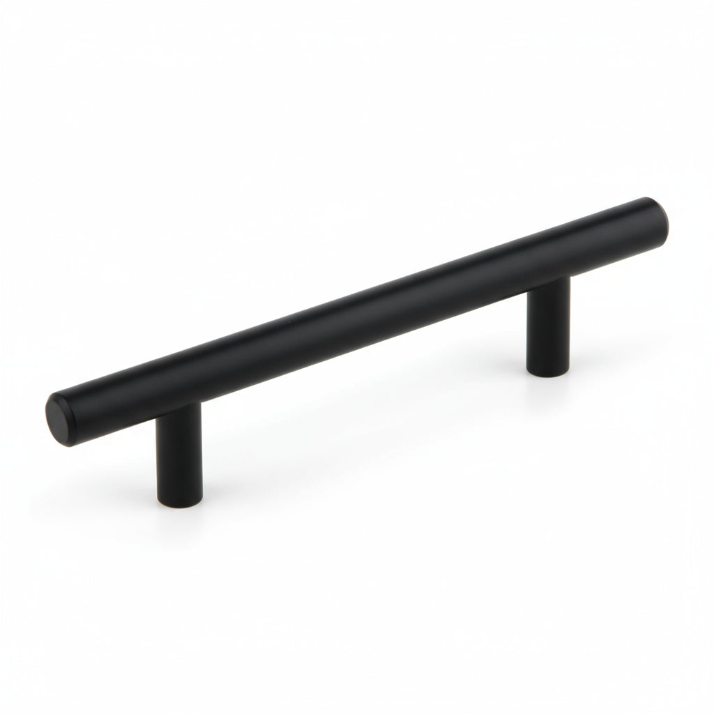 black stainless steel t-bar pull