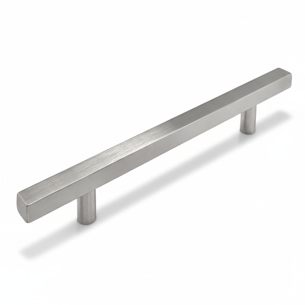 Silverline P6018 | Centers 3-3/4 in. Contemporary Sleek Stainless Steel Square Bar Pulls | Various Finishes