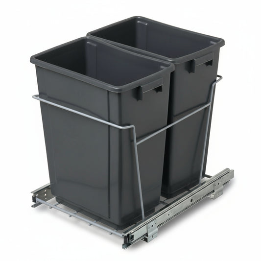 Silverline POBD040 | Side-Mount Double Bin Trash Pullout Systems for B15 Cabinets