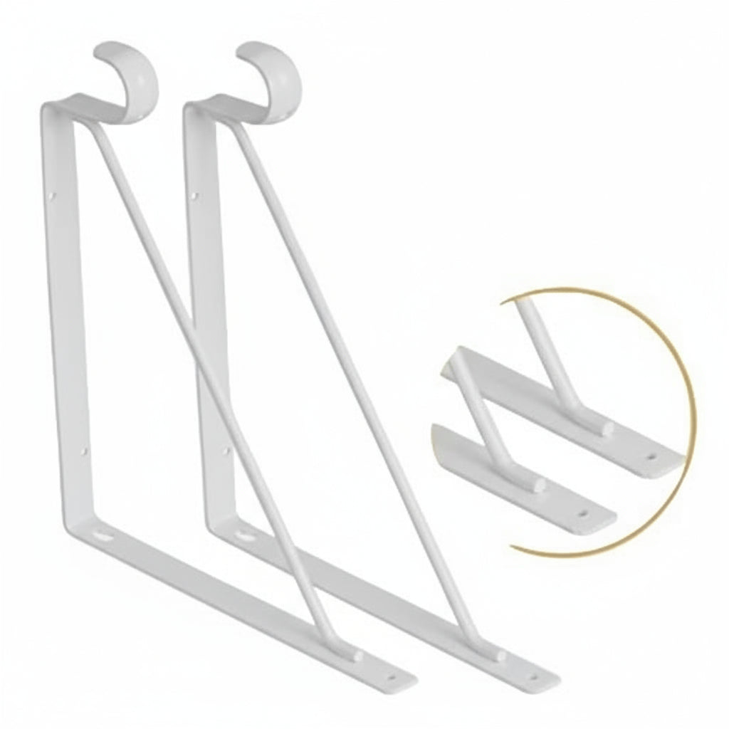 Silverline SB01 | Heavy Duty Shelf & Rod Support Bracket (Set of 6)