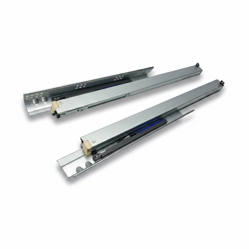 Silverline SFUS46 | Euro Type 2-Way Adjustable Soft-Close Full Extension Undermount Cabinet Drawer Slides for 5/8 in. and 1/2 in. Side Panels (10 Pairs)