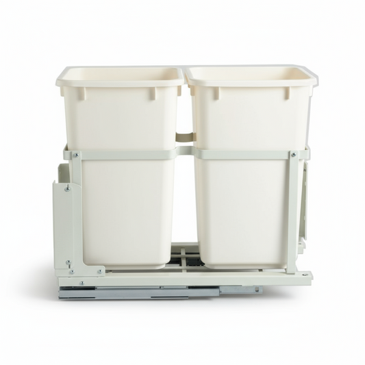 Silverline SPOBD022 | Undermount Double Bin Trash Pullout Systems for B15 Cabinets