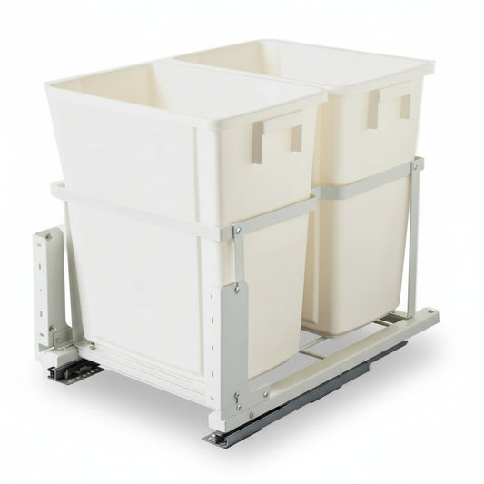 Silverline SPOBD032 | Undermount Double Bin Trash Pullout Systems for B21 Cabinets