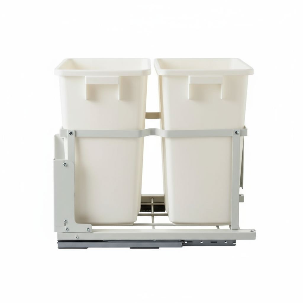 Silverline SPOBD032 | Undermount Double Bin Trash Pullout Systems for B21 Cabinets
