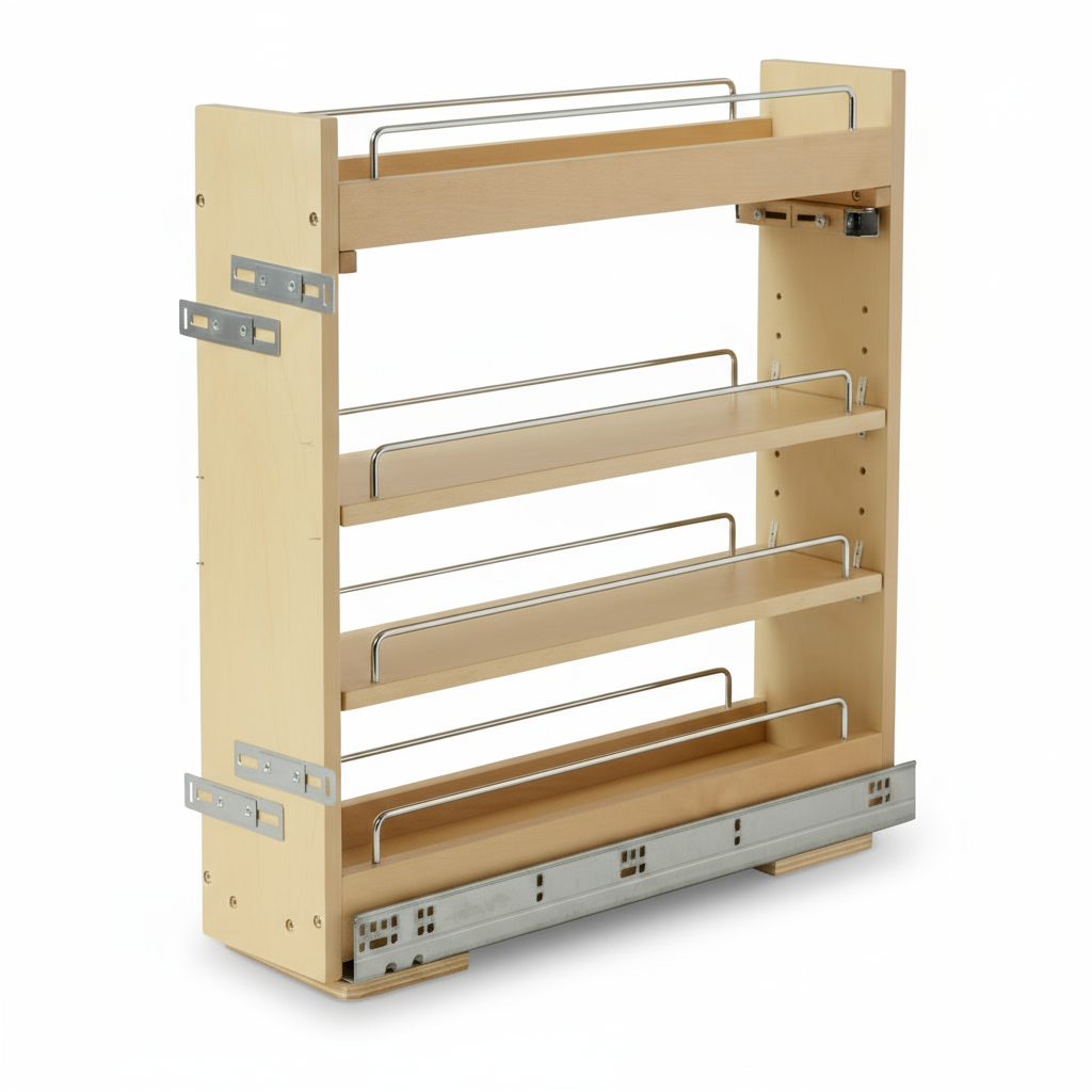 Silverline WS3069 | Soft Close Four-Tier Spice Rack for 9 in. Cabinets