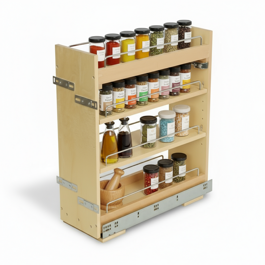 Silverline WS3912 | Soft Close Four-Tier Spice Rack for 12 in. Cabinets
