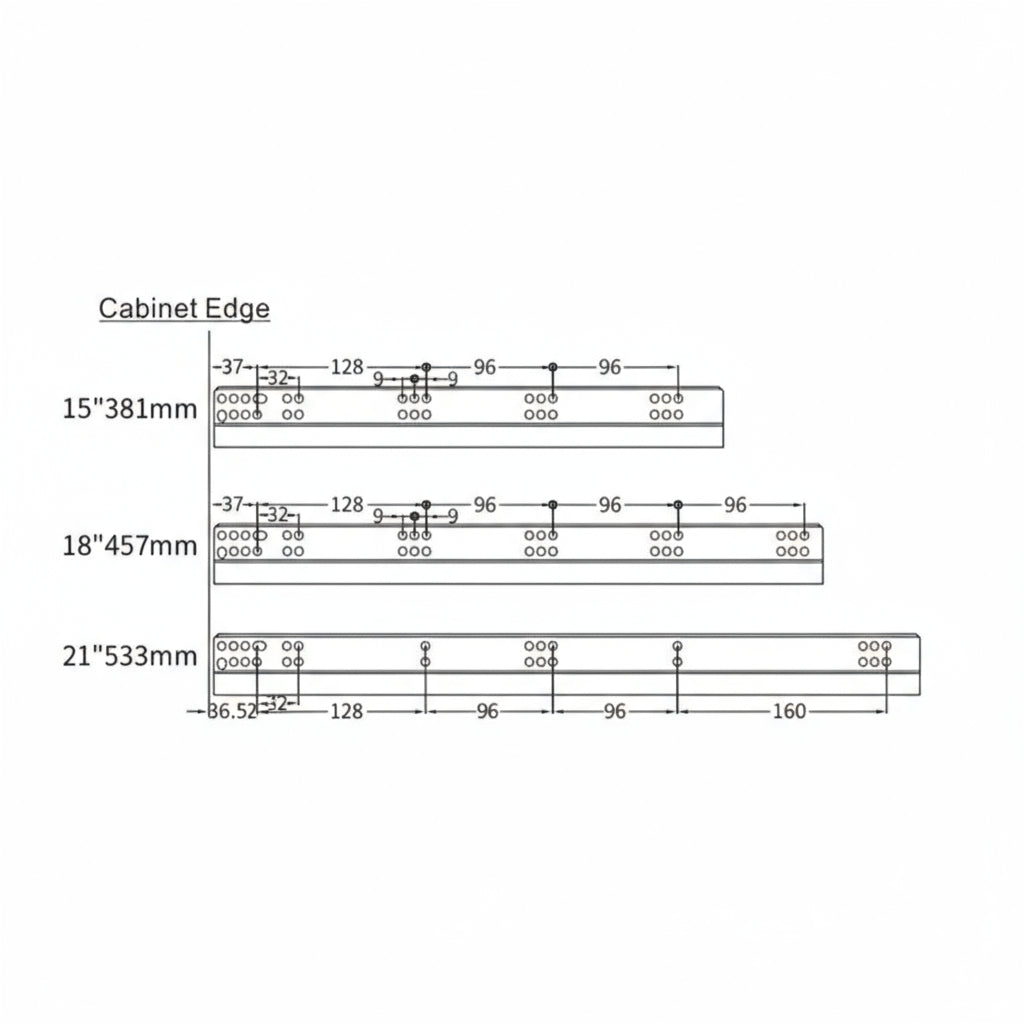 Silverline SUSL19s | 6-Way Adjustable Soft-Close Full Extension Undermount Cabinet Drawer Slides for 3/4 in. Side Panels (6 Pairs)