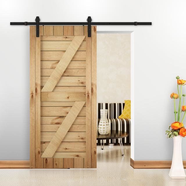 Sliding HM2000 Barn Door, Railing with Wheels Door Hardware 250 Pound Capacity - amerfithardware