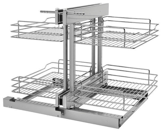 Blind Corner Magic Corner Caddy Pull-Out Pull-Slide-Pull Cabinet Hardware - amerfithardware