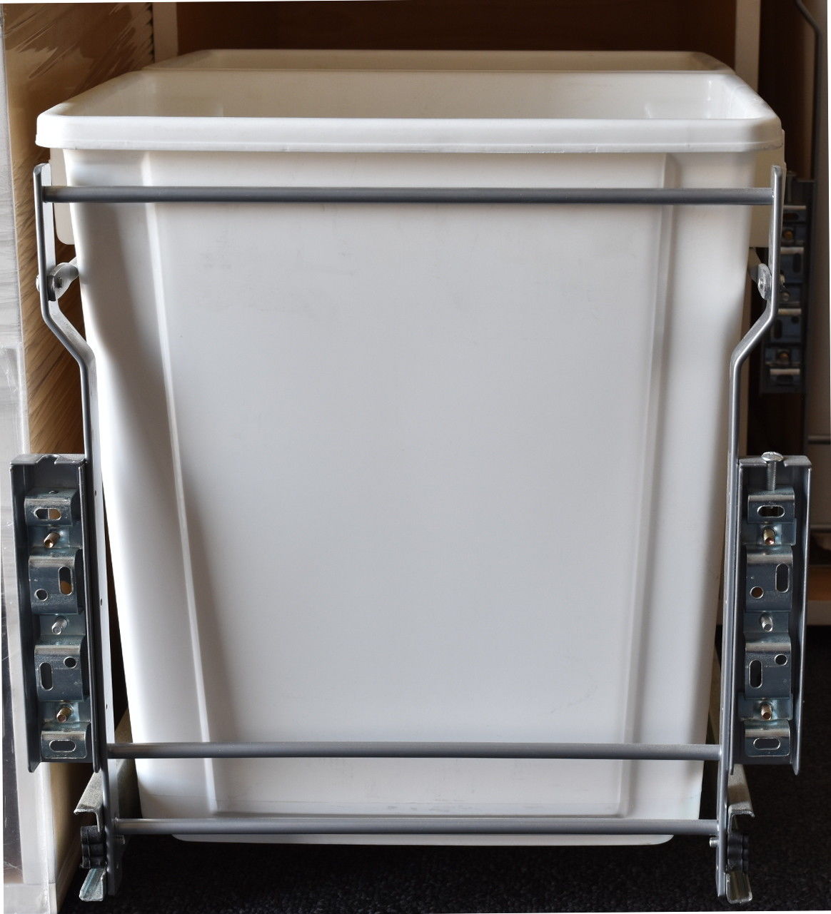 Pull Out Trash Cans - Kitchen Cabinet Organizer Pullout In-Cabinet 20 Qt Bins - amerfithardware
