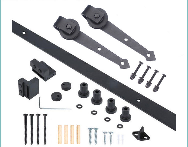 Sliding HM2000 Barn Door, Railing with Wheels Door Hardware 250 Pound Capacity - amerfithardware