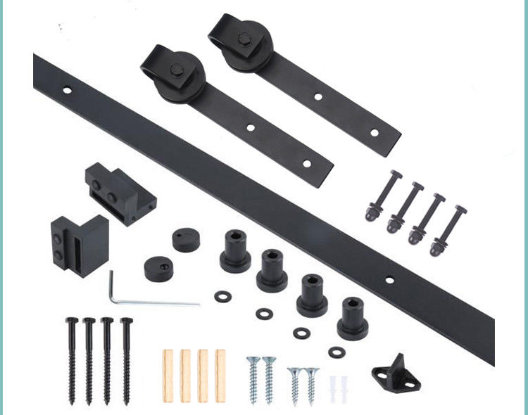 Sliding HM2000 Barn Door, Railing with Wheels Door Hardware 250 Pound Capacity - amerfithardware