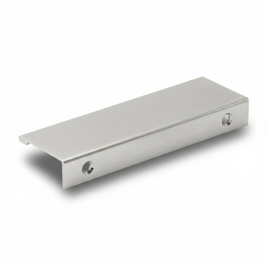 Silverline A1022 | Solid Finger Edge Tab Pull | Brushed Aluminum