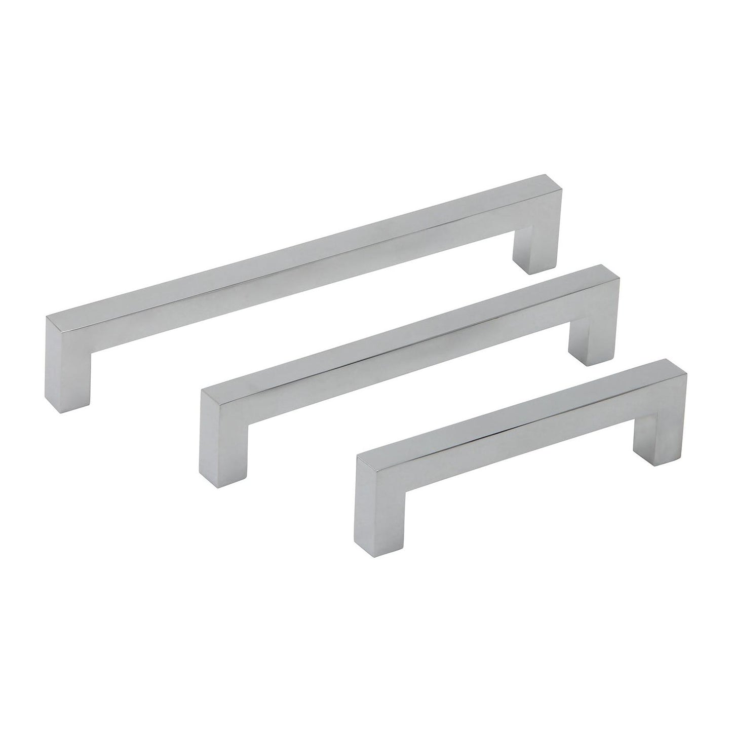 Silverline A2060 | 3/8 in. x 3/8 in. Solid Contemporary Modern Square Bar Pulls | Various Sizes & Finishes