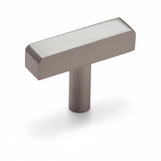 Silverline A2060K | Solid Modern Square T-Bar Knobs| Various Finishes