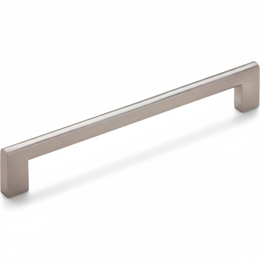 Silverline A2160 | Centers 7-9/16 in. Sleek Essentials Solid Bar Pulls in Satin Nickel