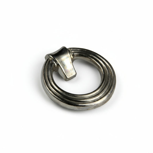 Silverline B0008 Round Door Knocker Bail Pull Drop CC: 5-1/2 inch Cabinet Hardware - amerfithardware