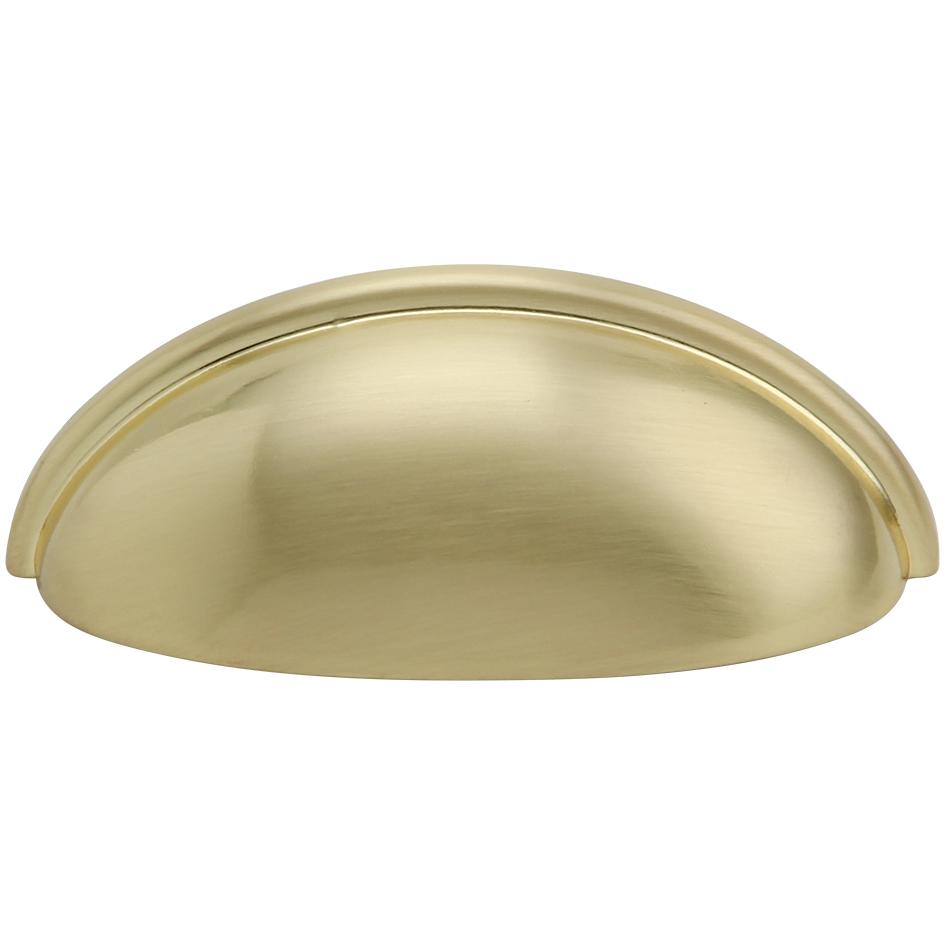 Silverline B2019 | Centers 3 in. Cup Pulls Half-Moon Shell-Shape Bin Pulls | Various Finishes