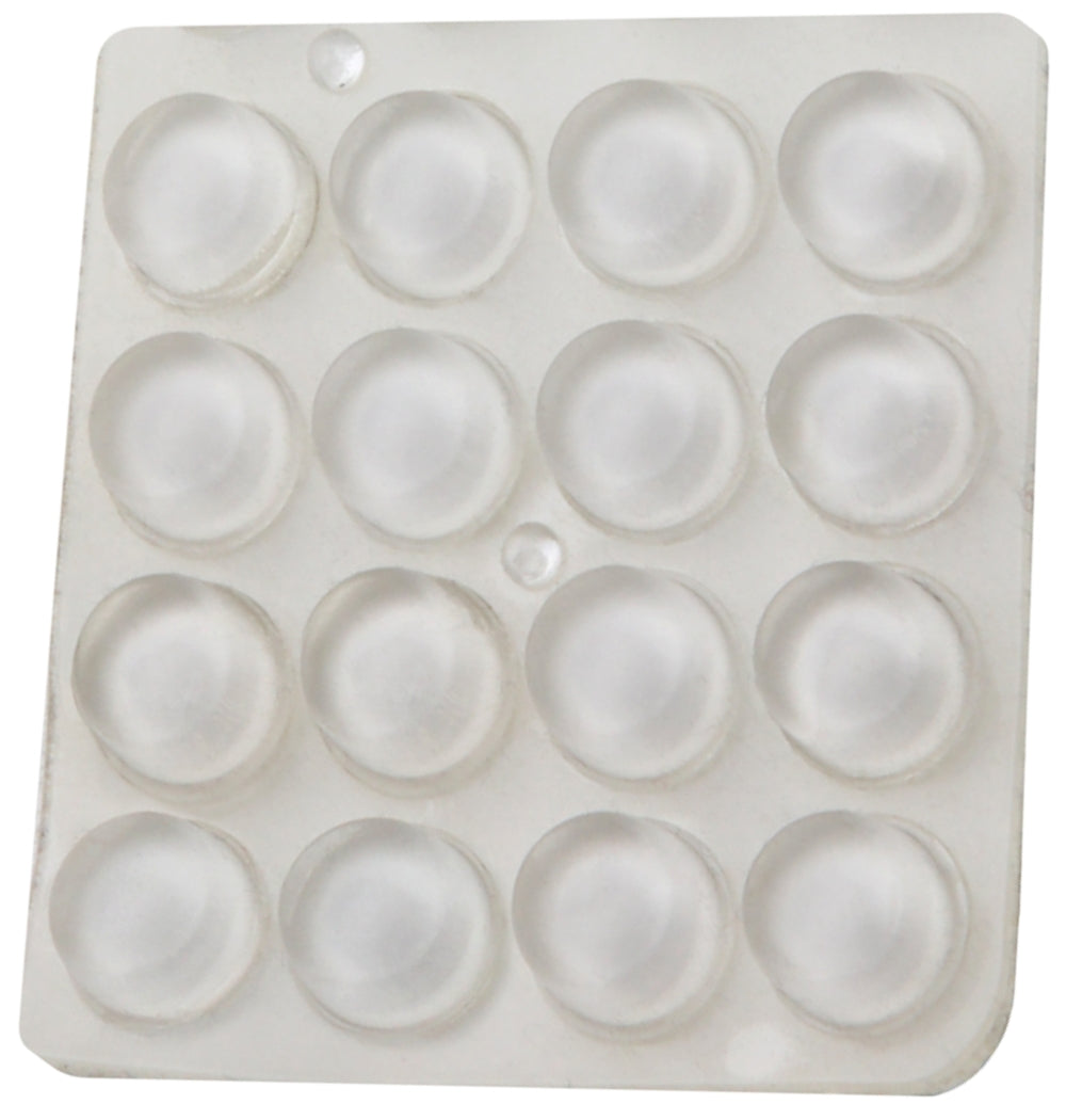 Silverline BP1015 Cabinet Door Bumper 2/5 inch (10.5mm) Diameter Clear Adhesive Pads