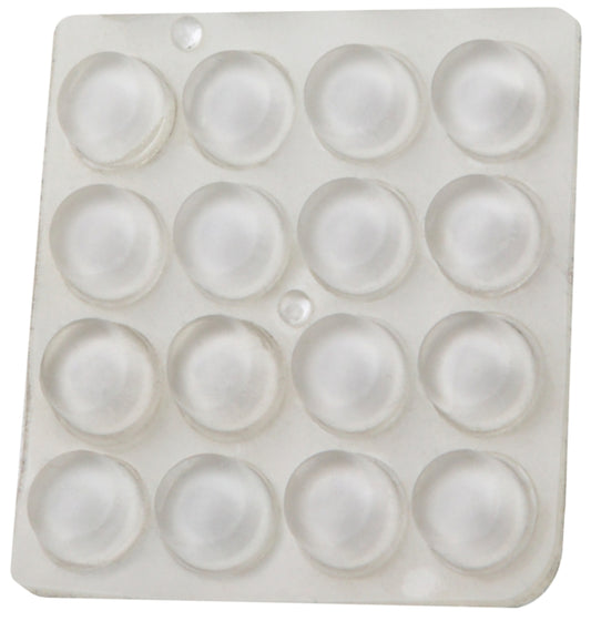 Silverline BP1015 Cabinet Door Bumper 2/5 inch (10.5mm) Diameter Clear Adhesive Pads
