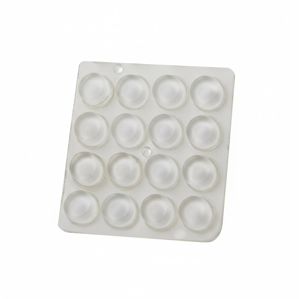 Silverline BP1015 | Diameter 7/16 in. Clear Adhesive Cabinet Door Bumpers (Bundle Options)