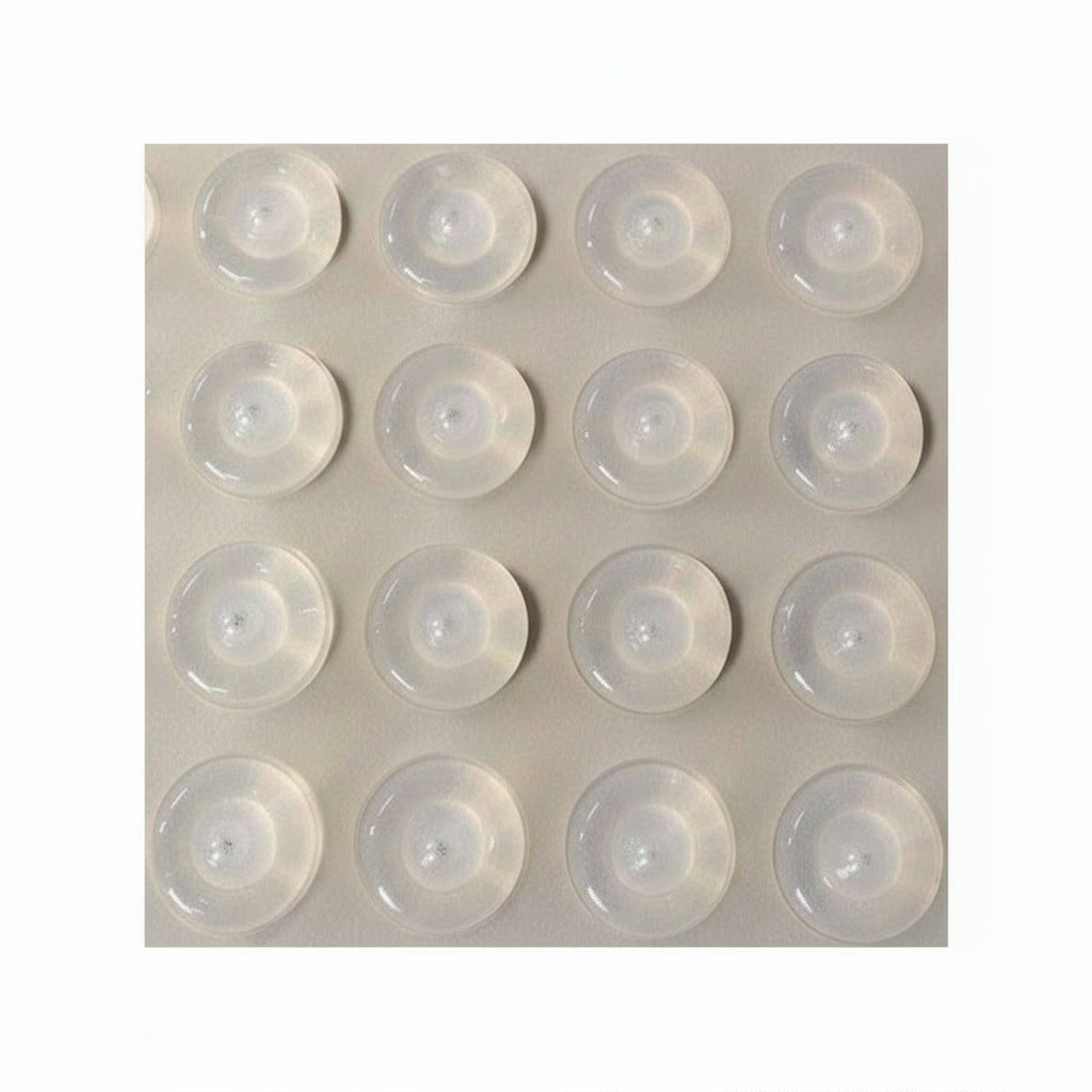 Silverline BP1355 | Diameter 1/2 in. Clear Adhesive Cabinet Door Bumpers (Bundle Options)