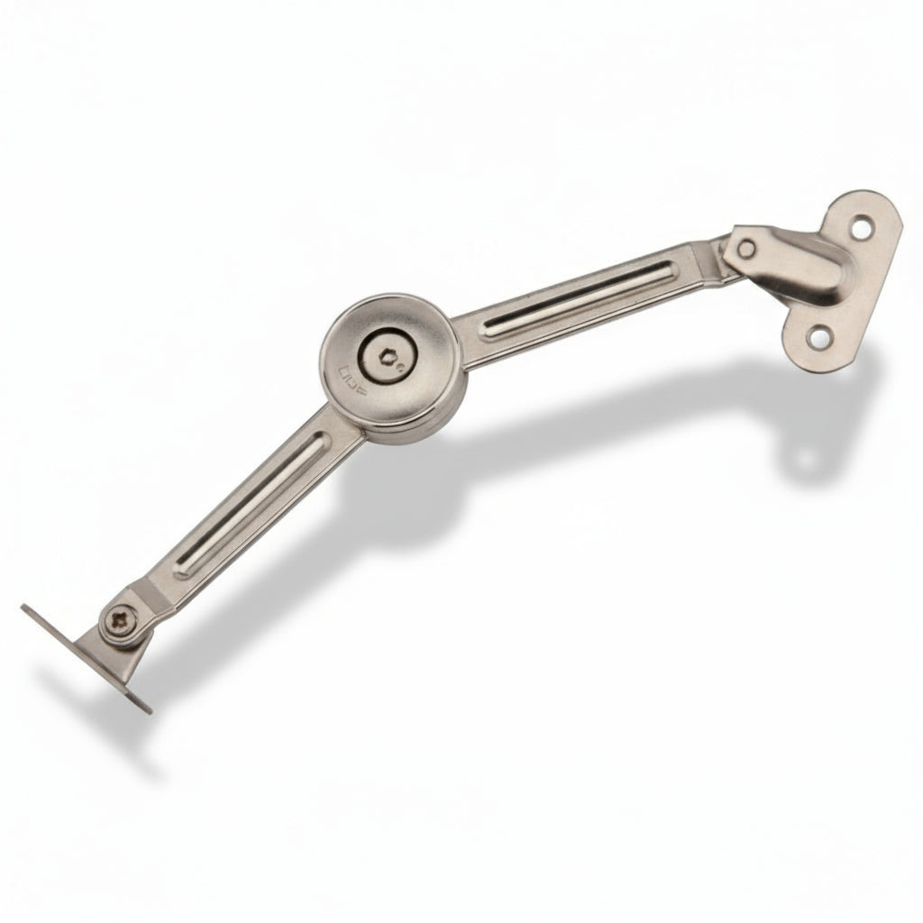 Silverline FS01 | Duo Flap Stay Hold-Open Cabinet Door Damper for Lift-Up Frameless Cabinet Doors (Set of 1 Pair)